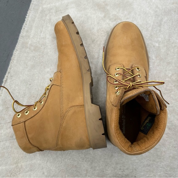 ⛔️SOLD⛔️Timberland Basic 6 Inch Waterproof Boots in Wheat Beige Nubuck Leath - Picture 7 of 9